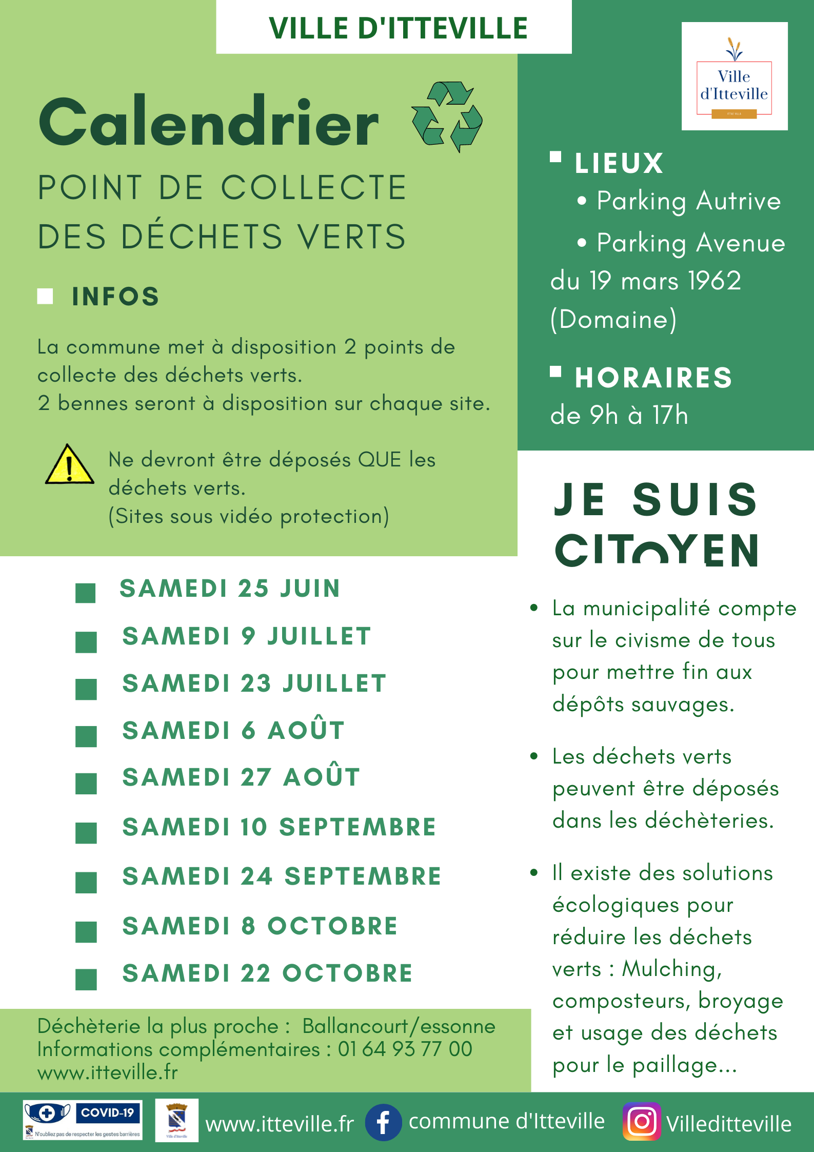 RAMASSAGE DES DÉCHETS VERTS